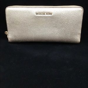 Michael Kors Gold Metallic Wallet/Clutch